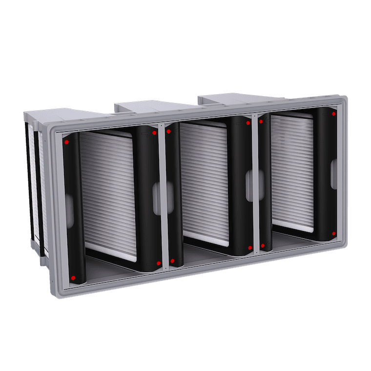 filtre compact pour centrale de traitement d'air industriel