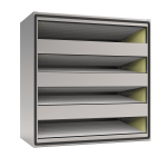 Filtre multidièdre charbon actif cadre inox